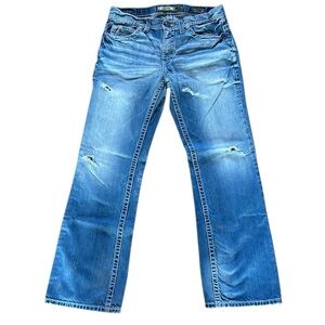 Mens ? Blue Distressed Jeans